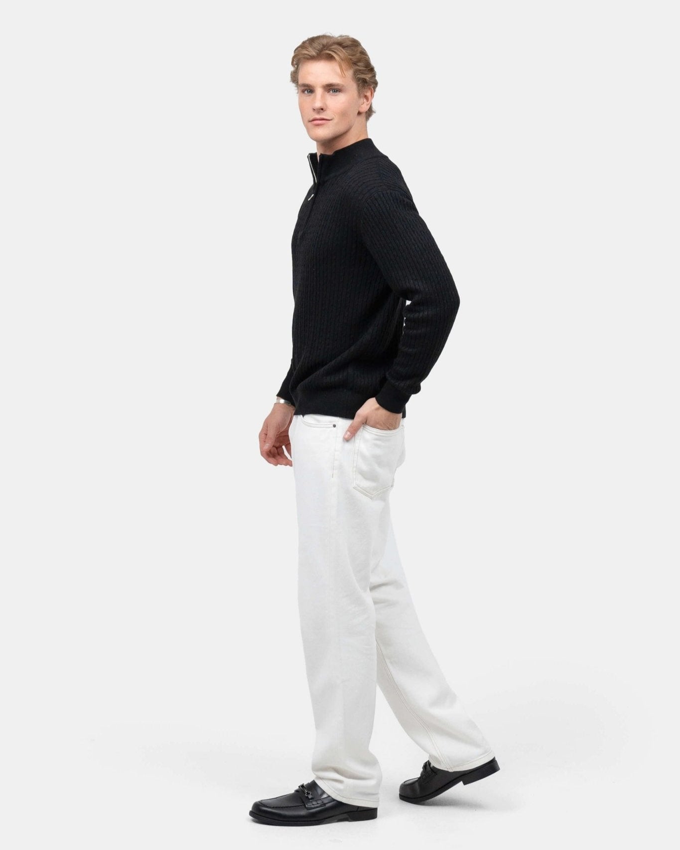 Half Zip Strik Sort | Skagen - clothing.dk